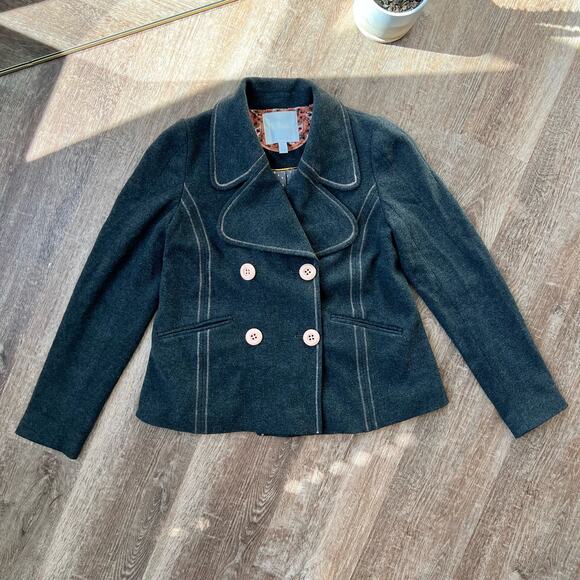 Ett:Twa by Anthropologie Jackets & Blazers - Anthropologie ett:twa Emiliana Peacoat